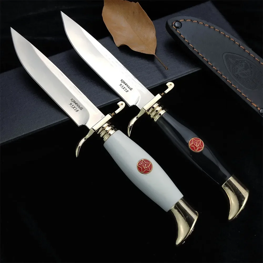 Russian Finka NKVD KGB Protable Fixed Jack Knife 440C Blade Mirror Finish Tactical Military Knives Outdoor Camping Hunting Tool
Russian Finka NKVD KGB Protable Fixed Jack Knife 440C Blade Mirror Finish Tactical Military Knives Outdoor Camping Hunting Tool