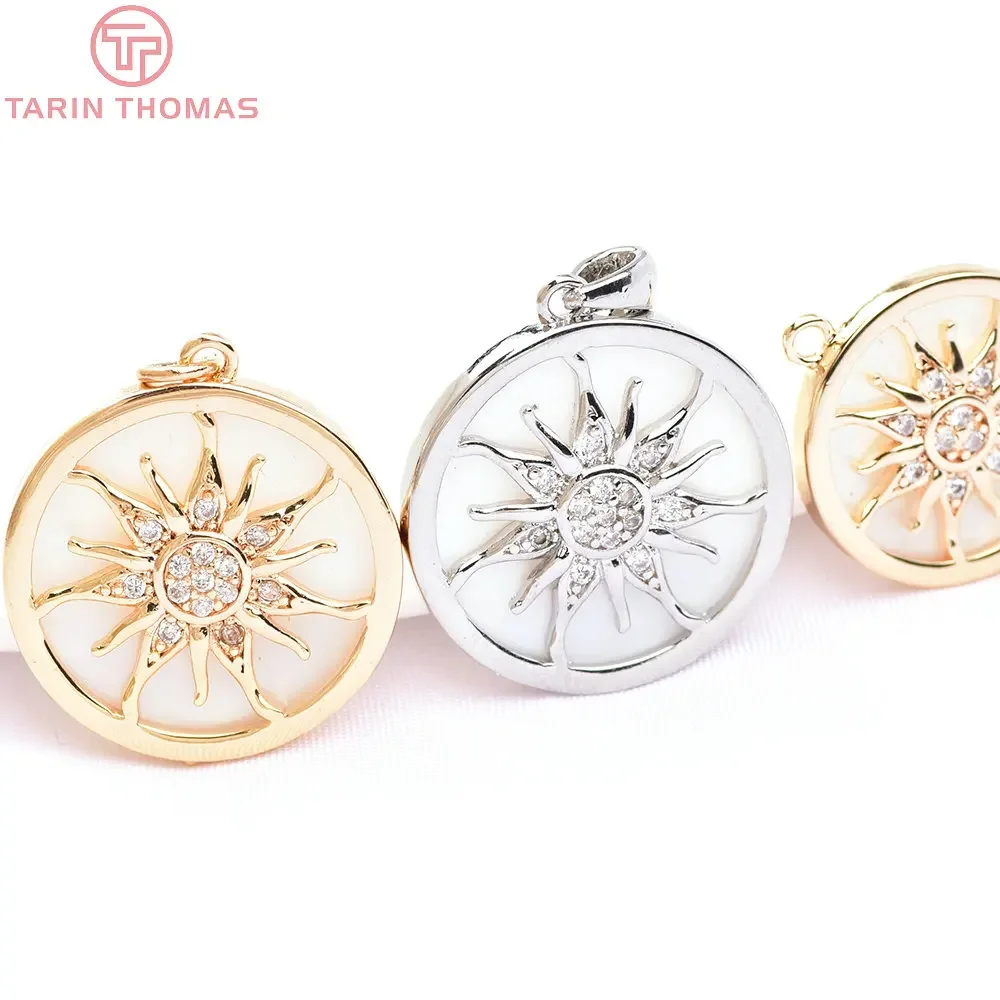 (6523) 2PCS 15MM 17.5MM 24K Gold Color Brass with Zircon Sun Flower Charms Pendants High Quality DIY Jewelry Making Findings
(6523) 2PCS 15MM 17.5MM 24K Gold Color Brass with Zircon Sun Flower Charms Pendants High Quality DIY Jewelry Making Findings