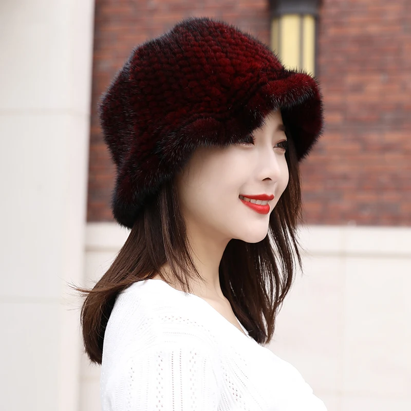 Fashion Luxury Knitted 100% Natural Mink Fur Hats Women Beanies Solid Real Mink Fur Caps Winter Lady Party Fur Hat Skullies
Fashion Luxury Knitted 100% Natural Mink Fur Hats Women Beanies Solid Real Mink Fur Caps Winter Lady Party Fur Hat Skullies