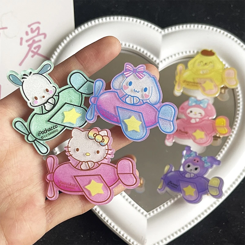 Sanrio Hello Kittys Cinnamoroll Pochacco Plane Hairpins Kawaii Cute Girls Bangs Clip Headdress Decorate Accessories Toys Gifts
Sanrio Hello Kittys Cinnamoroll Pochacco Plane Hairpins Kawaii Cute Girls Bangs Clip Headdress Decorate Accessories Toys Gifts