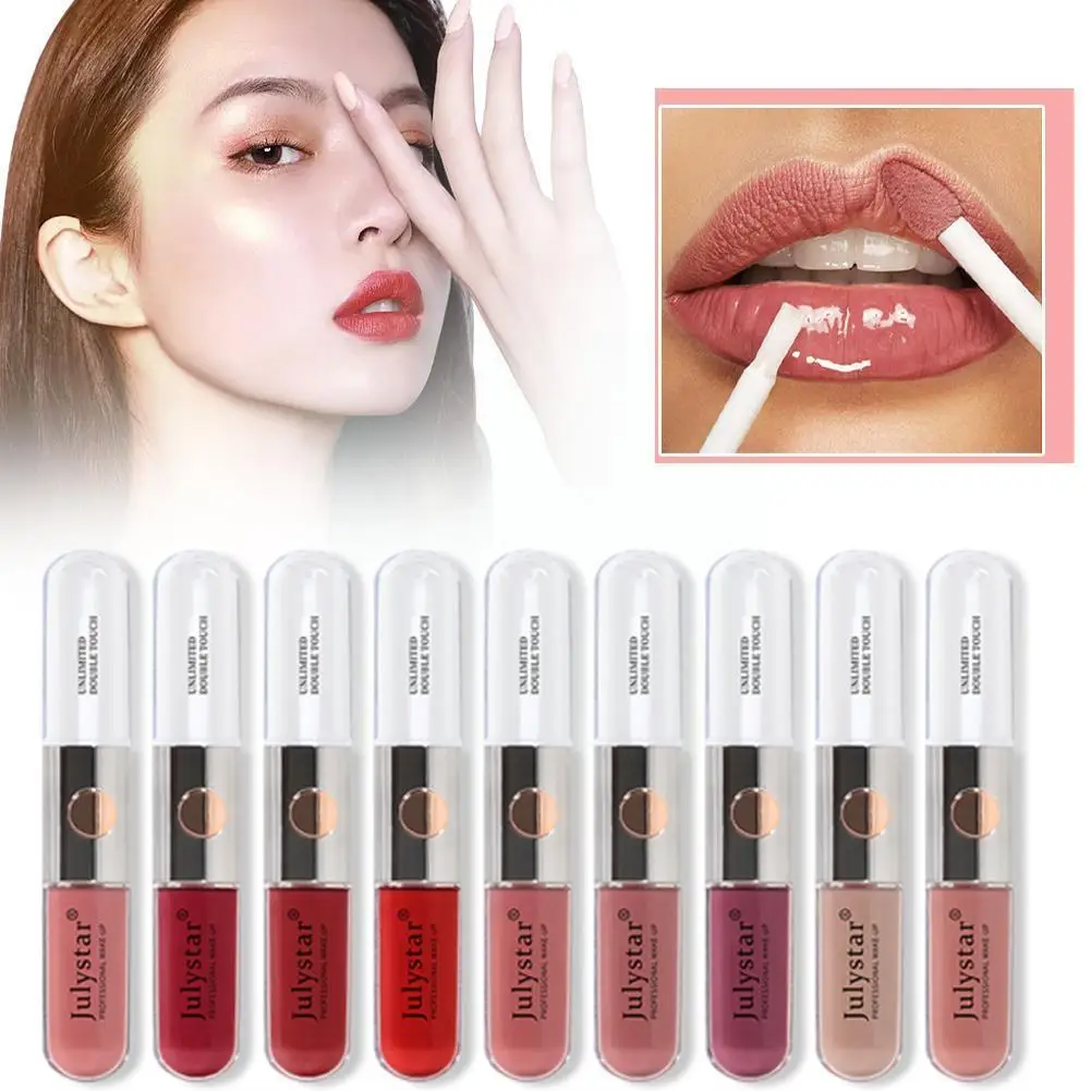 Double Head Lip Glaze Waterproof Clear Lipstick Raincoat Lip Oil Mirror Tint Gloss Makeup Non-Fading Long Glass Lasting Lip D1U6
Double Head Lip Glaze Waterproof Clear Lipstick Raincoat Lip Oil Mirror Tint Gloss Makeup Non-Fading Long Glass Lasting Lip D1U6