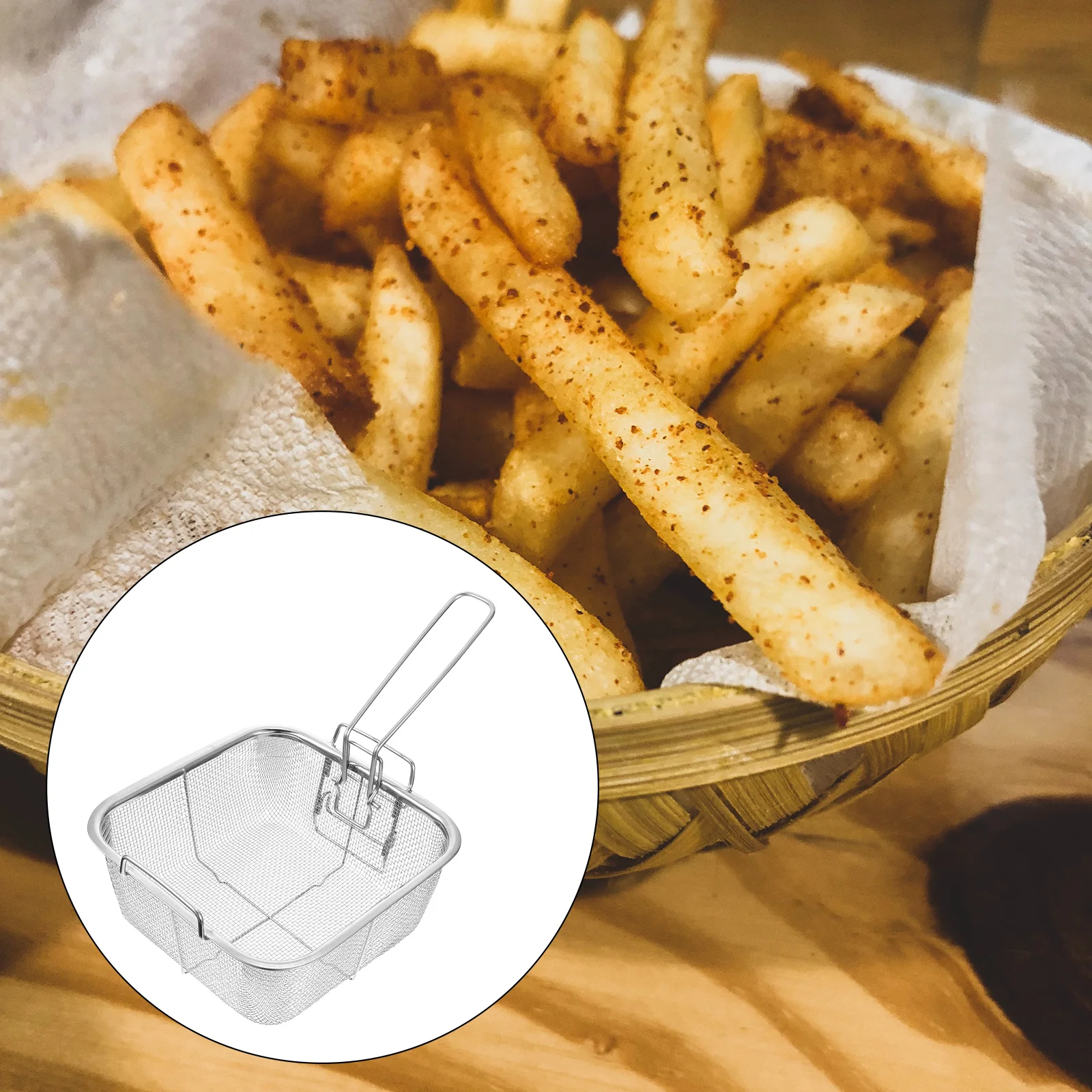 Chip Serving Basket Wire Mesh French Fries Holders Basket Snack Appetizer Platters Metal Display Containers for Home Kitchen
Chip Serving Basket Wire Mesh French Fries Holders Basket Snack Appetizer Platters Metal Display Containers for Home Kitchen