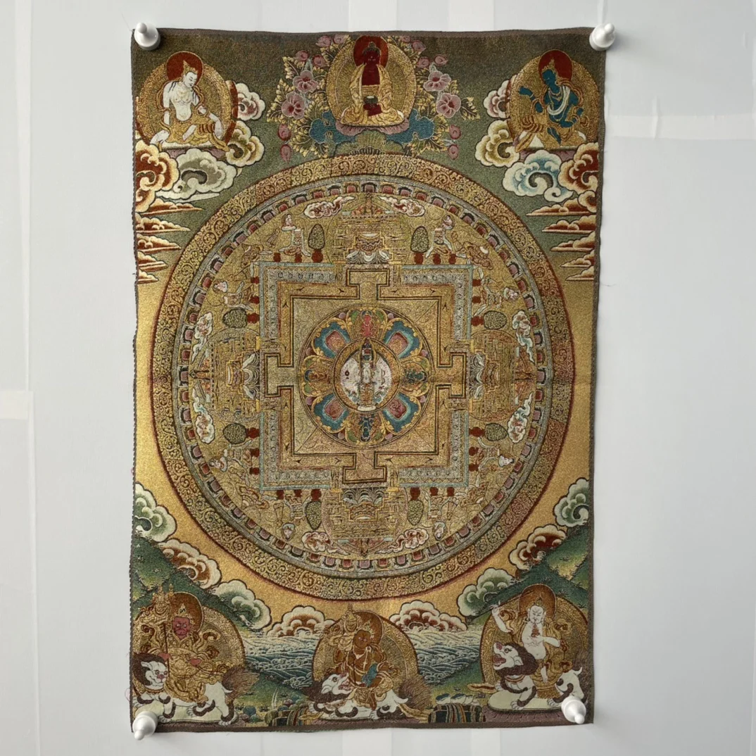 Free Delivery China Elaborate Silk Embroidery Luck Geomantic Thangka Painting Mural Household Decoration#96
Free Delivery China Elaborate Silk Embroidery Luck Geomantic Thangka Painting Mural Household Decoration#96