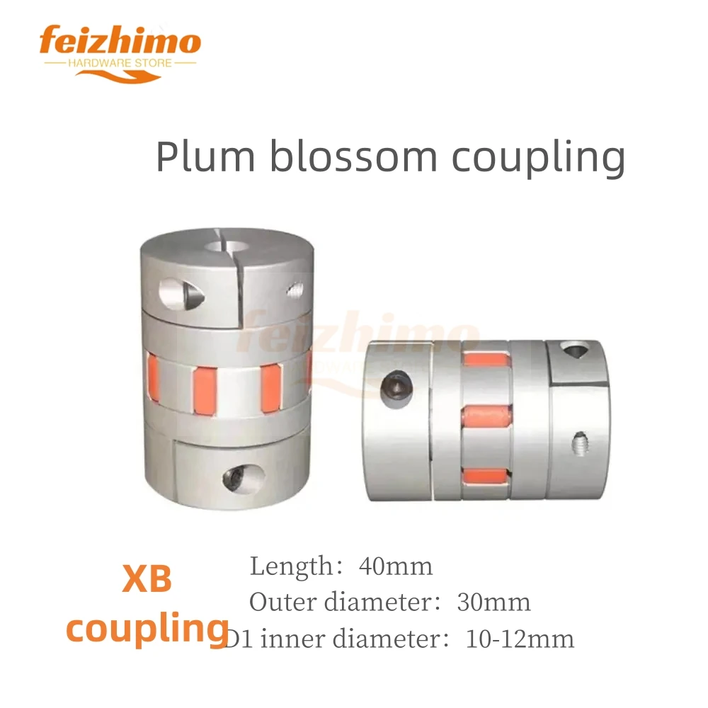 

Connector Flexible Coupler XB Coupler Aluminium Plum Flexible Shaft Plum Blossom Coupling D30 L40 Inner Diameter10-12mm Coupling