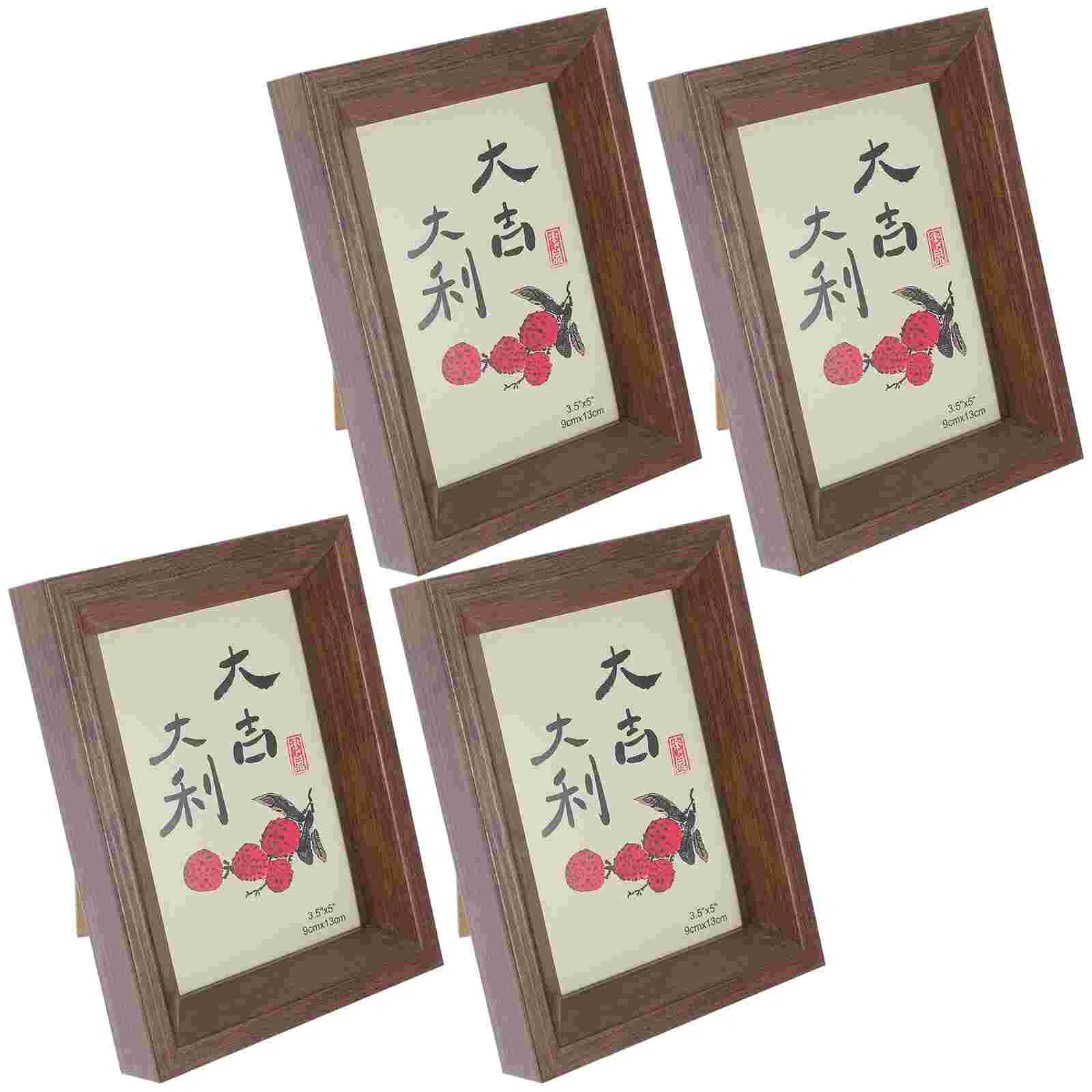 4 Pcs Retro Photo Frame Wall Mounted Picture Frames Decor Mini Small Wood Wedding
4 Pcs Retro Photo Frame Wall Mounted Picture Frames Decor Mini Small Wood Wedding