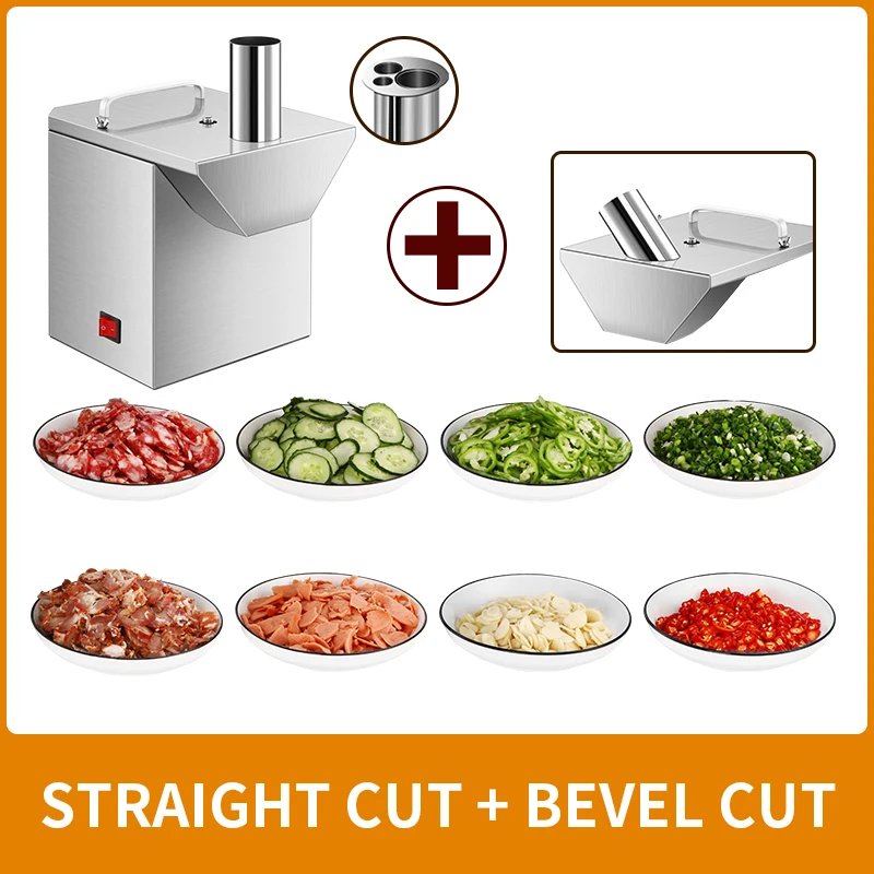 100KG/H Multifunctional slicer cut sausage cut pepper fruit and vegetable electric automatic commercial slicer oblique cut
100KG/H Multifunctional slicer cut sausage cut pepper fruit and vegetable electric automatic commercial slicer oblique cut