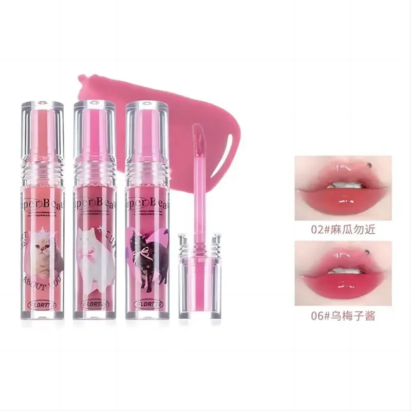 

FLORTTE Mirror Water Lip Gloss Transparent Glass Lip Oil Moisturising Liquid Lipstick Longlasting Rare Beauty Jelly Lip Makeup