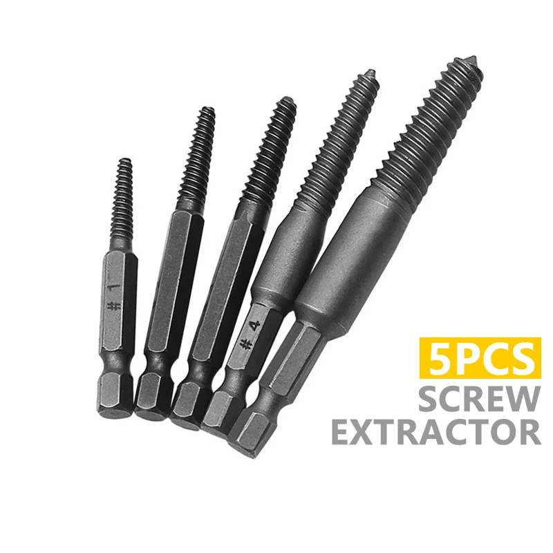 Набор направляющих для сверл, комплект из 5 предметов для извлечения сломанных поврежденных болтов с шестигранным хвостовиком и гаечным ключом 
Набор направляющих для сверл, комплект из 5 предметов для извлечения сломанных поврежденных болтов с шестигранным хвостовиком и гаечным ключом