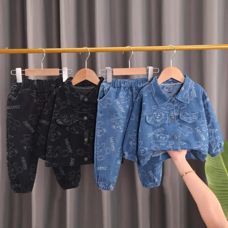 Boys Spring Autumn Wear Denim Two-piece Fashion Korean Boy Set Wholesale Boy Clothes Toddler Girl Clothes Denim Jacket Coat
Boys Spring Autumn Wear Denim Two-piece Fashion Korean Boy Set Wholesale Boy Clothes Toddler Girl Clothes Denim Jacket Coat