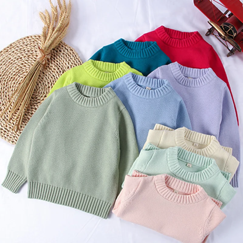 Autumn Winter Baby Boys Girls Knitting Pullover Kids Long Sleeved Solid Color Casual Loose Pullover Sweater Children Clothes
Autumn Winter Baby Boys Girls Knitting Pullover Kids Long Sleeved Solid Color Casual Loose Pullover Sweater Children Clothes