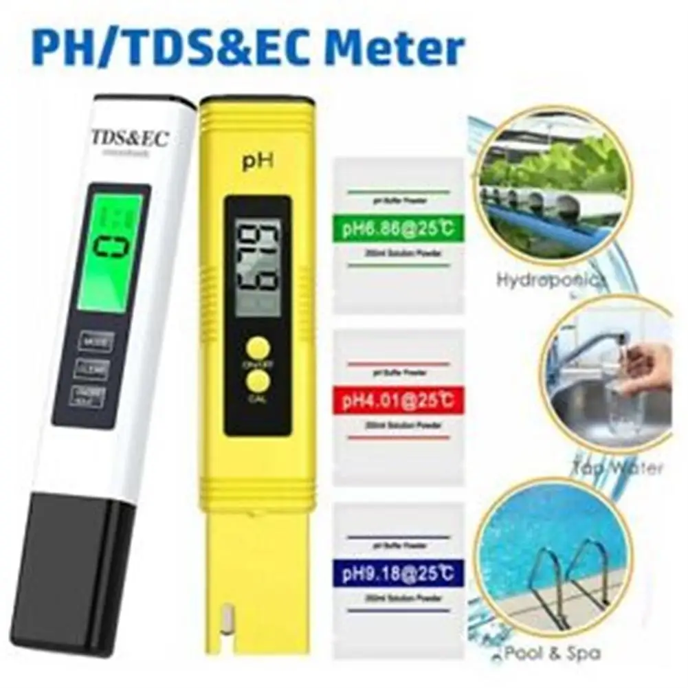 YOUZI Digital PH Meter Tds Tester 0-9999 Ppm Hydroponic Water Monitor For Drinking Water Aquariums Swimming Pools
YOUZI Digital PH Meter Tds Tester 0-9999 Ppm Hydroponic Water Monitor For Drinking Water Aquariums Swimming Pools