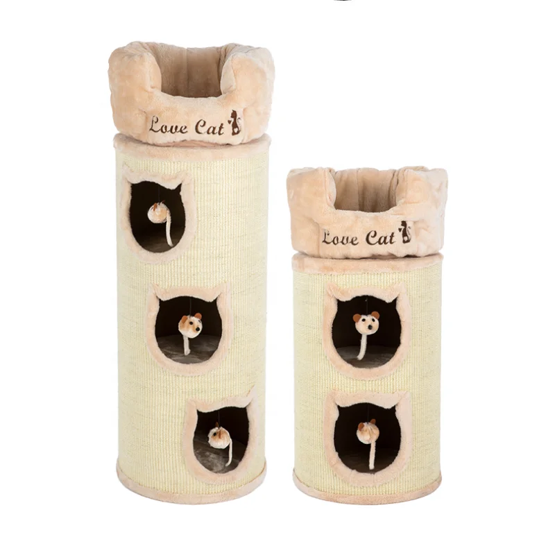 Petshop Hot Sales Soft Thick Integrated Natural Sisal Tower Cat Tree House Scratcher Post Box Cat Tower
Petshop Hot Sales Soft Thick Integrated Natural Sisal Tower Cat Tree House Scratcher Post Box Cat Tower
