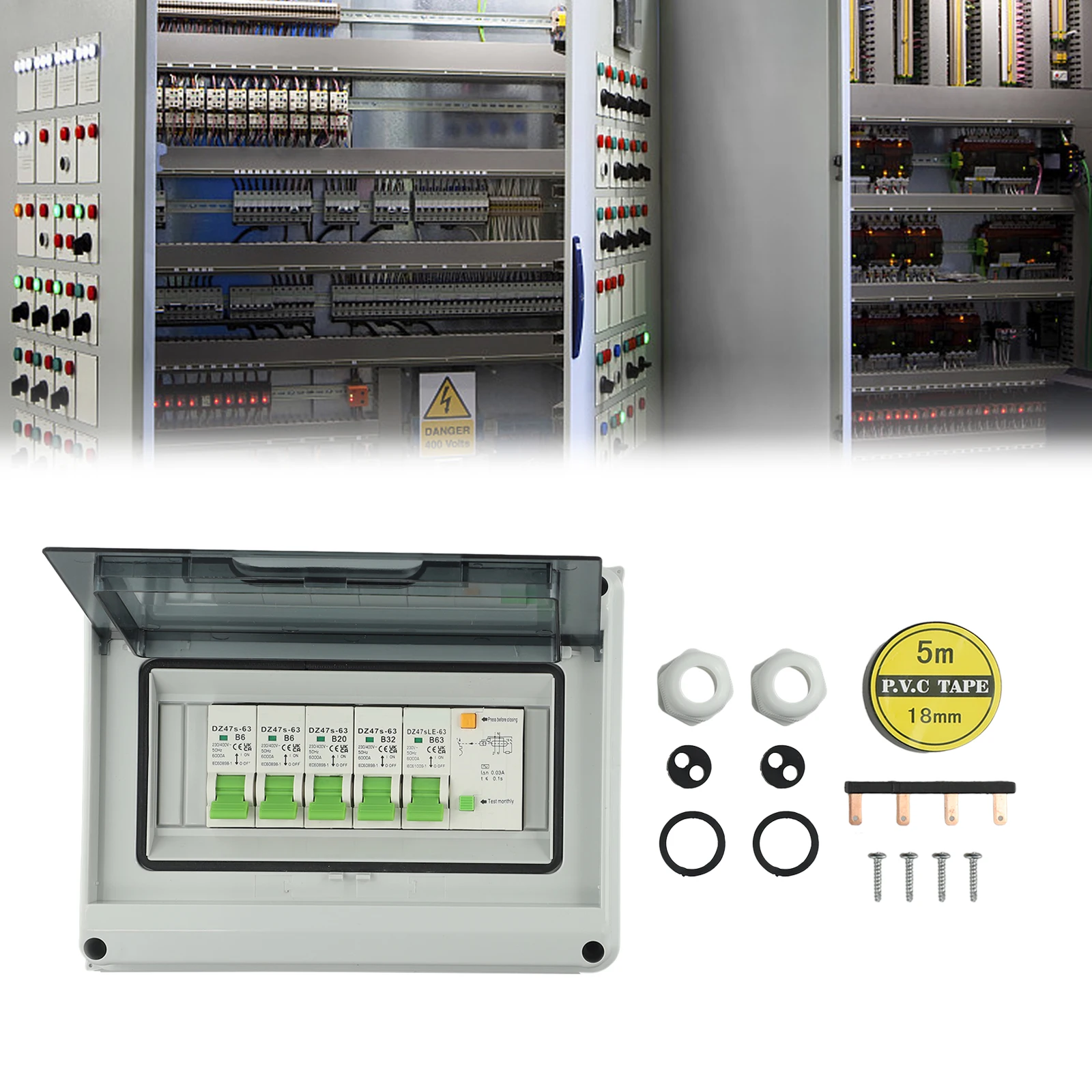 4 Way Waterproof Distribution Box 63A AC220V Leakage Protection Circuit Breakers MCB Waterproof Electrical Distribution Box
4 Way Waterproof Distribution Box 63A AC220V Leakage Protection Circuit Breakers MCB Waterproof Electrical Distribution Box