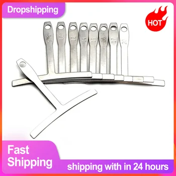 9Pcs Guitar Under String Radius Gauge Steel Guitar Builder Luthier Tools Bass Strings Repair Bass String Measure Set Hot Sell