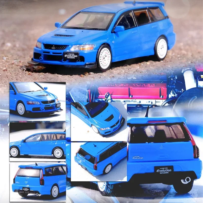 

INNO 1:64 LANCER EVOLUTION IX WAGON синяя литая модель автомобиля