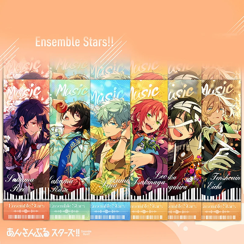 

Ensemble Stars Laser Ticket Bookmark Sakuma Rei Tenshouin Eichi Kagehira Mika Bookmarks for Books Stationery School Supplies