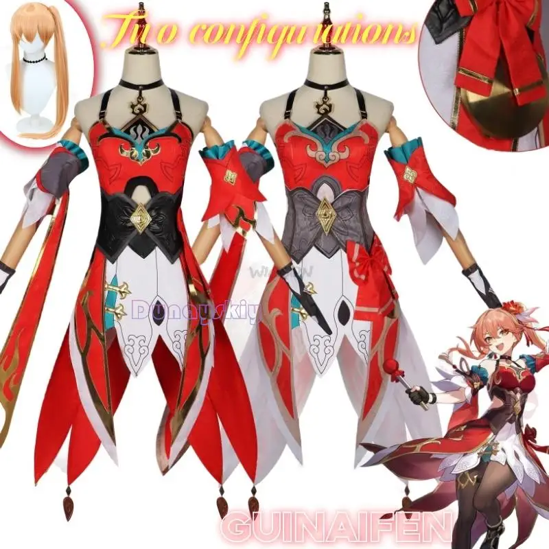 Guinaifen Anime Game Honkai Star Rail Cosplay Costume Clothes Wig Uniform Cosplay Network Anchor Busker Halloween Party Set
Guinaifen Anime Game Honkai Star Rail Cosplay Costume Clothes Wig Uniform Cosplay Network Anchor Busker Halloween Party Set