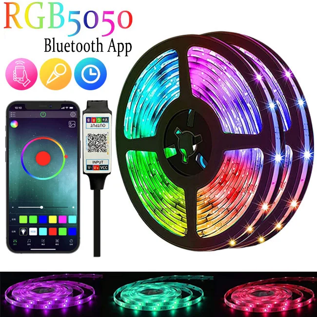 5m-30m RGB Light with Home Bedroom Living Room Ambient Light 24 Keys Remote Control Bluetooth LED Light with Decorative Lights
5m-30m RGB Light with Home Bedroom Living Room Ambient Light 24 Keys Remote Control Bluetooth LED Light with Decorative Lights