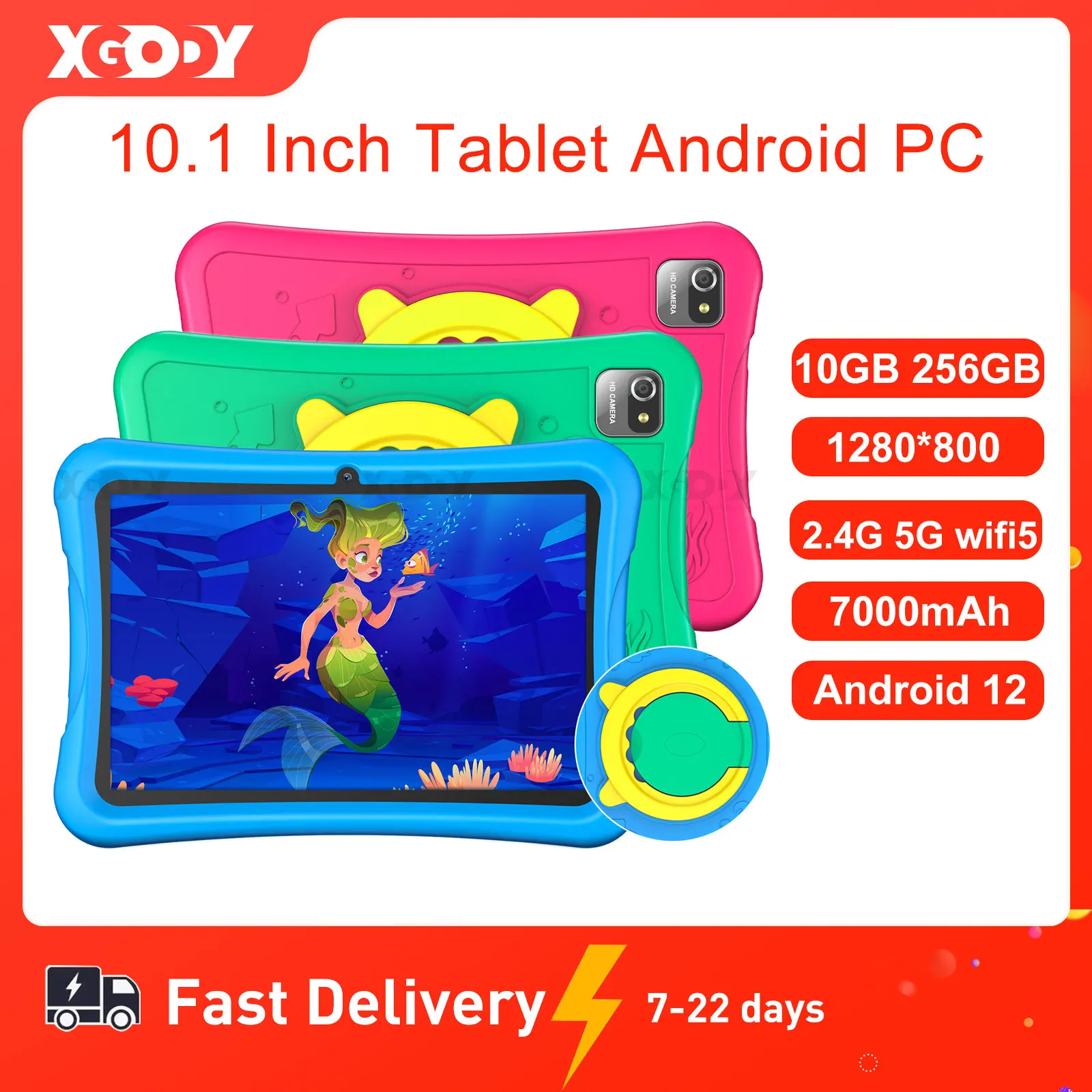 XGODY 10 Inch Tablet Android 12 Tablets For Kids Pad N01 Pro PC Original IPS Screen Cute Protective Case Free Delivery Shipping
XGODY 10 Inch Tablet Android 12 Tablets For Kids Pad N01 Pro PC Original IPS Screen Cute Protective Case Free Delivery Shipping