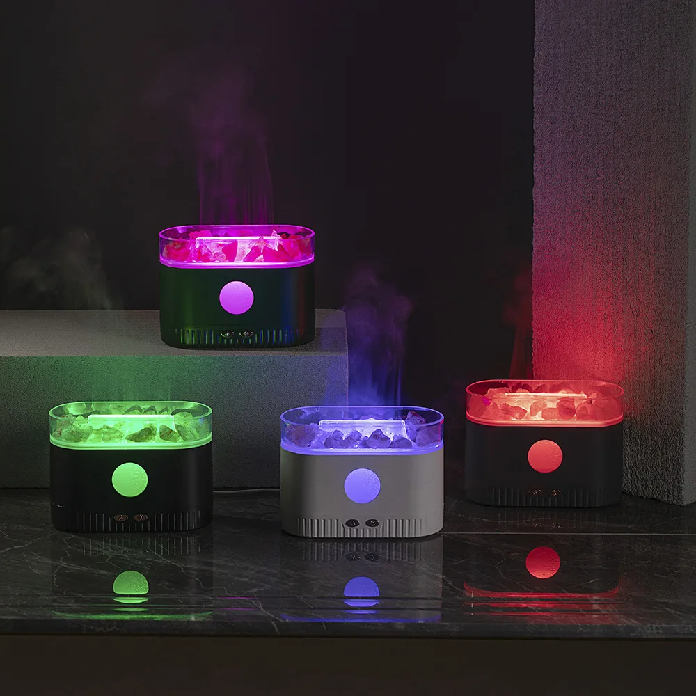 Drop Shipping Factory Direct Humidifier Flame Salt Stone Aromatherapy Machine Essential Oil Colorful RGB Light Flame Aroma Diffu
Drop Shipping Factory Direct Humidifier Flame Salt Stone Aromatherapy Machine Essential Oil Colorful RGB Light Flame Aroma Diffu