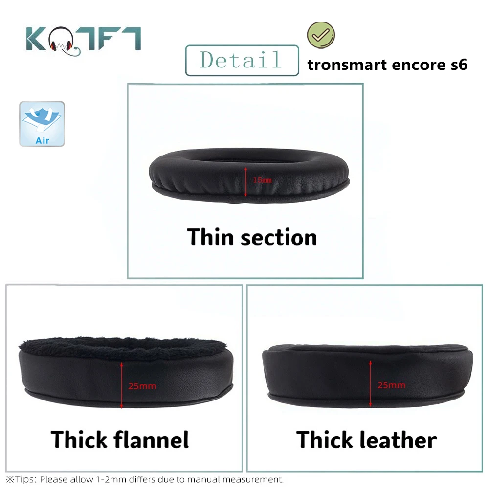 KQTFT 1 Pair of Velvet leather Replacement EarPads for tronsmart encore s6 Headset Earmuff Cover Cushion Cups
KQTFT 1 Pair of Velvet leather Replacement EarPads for tronsmart encore s6 Headset Earmuff Cover Cushion Cups