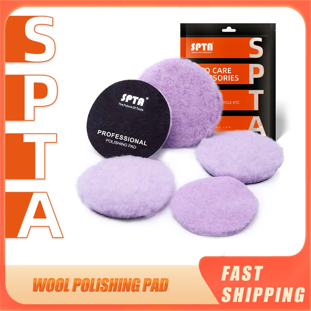 

SPTA 1Pc-10Pcs 3"/5"/6" Purple Woolen Polishing Pad Car Auto Paint Care Polishing Buffing Wool Pad For Waxing Buffer Polisher