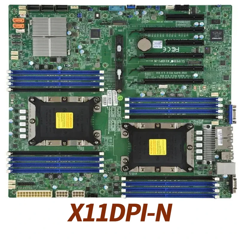 

X11DPi-N для материнской платы Supermicro Xeon, масштабируемые процессоры, LGA-3647 DDR4 2 PCI-E 3,0 NVMe x4, Внутренние порты