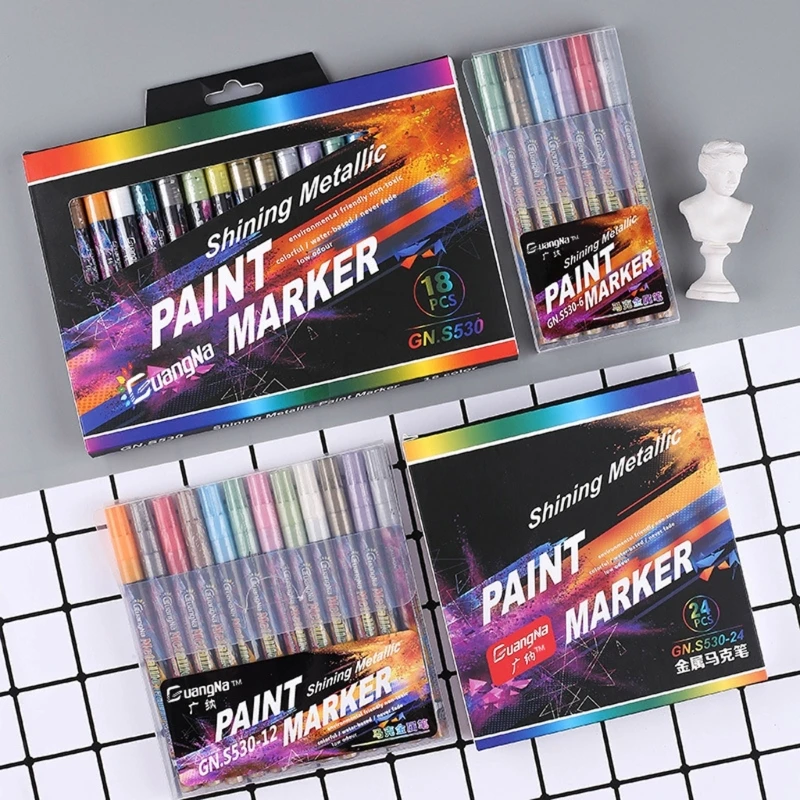 Metallic Color Marker Painting Pen Graffiti FOR Hand Account Stationary Highlighter Marker Pen for Art Supplies Set DIY Craft
Metallic Color Marker Painting Pen Graffiti FOR Hand Account Stationary Highlighter Marker Pen for Art Supplies Set DIY Craft