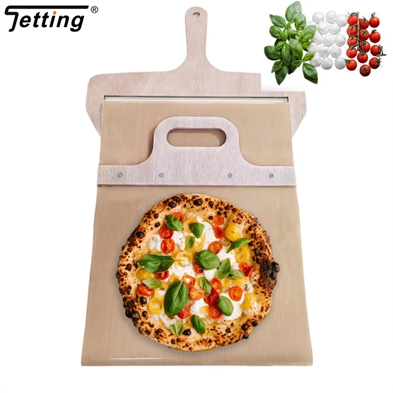 

Sliding Pizza Peel Wooden Non-Stick Pizza Shovel Portable Pizza Peel Spatula Paddle With Handle Baking Supplies Kitchen Tool