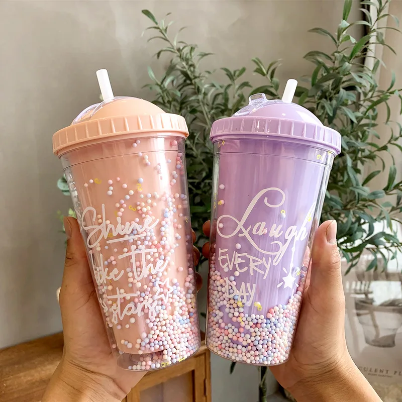 Korean Version Of The Creative Ice Cup Personality Fashion Foam Double-Layer Slide Plastic Cup Student Couple Straw Water Cup
Korean Version Of The Creative Ice Cup Personality Fashion Foam Double-Layer Slide Plastic Cup Student Couple Straw Water Cup