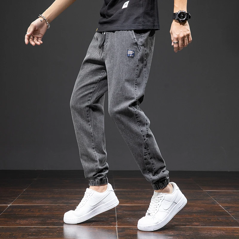 Summer Casual Jogging Pants Men'S Slim Drawstring Jeans Japanese Harajuku Streetwear Harlem Jeans Men'S Cargo Pants
Summer Casual Jogging Pants Men'S Slim Drawstring Jeans Japanese Harajuku Streetwear Harlem Jeans Men'S Cargo Pants