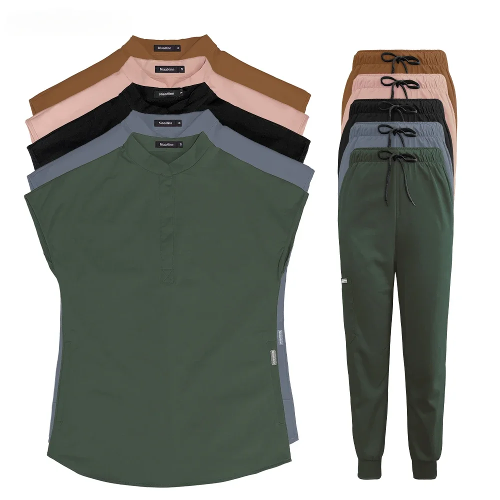 Wholesale Scrubs Suits Women Pet Hospital Uniform Set Scrub Suits Solid Color Unisex Surgical Gown Pocket V-neck Joggers
Wholesale Scrubs Suits Women Pet Hospital Uniform Set Scrub Suits Solid Color Unisex Surgical Gown Pocket V-neck Joggers