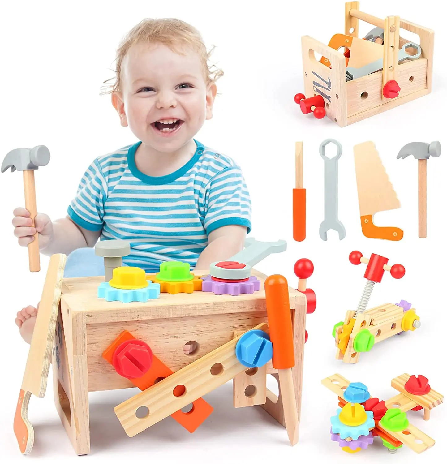 Wooden Nut Screw Disassembly Assembly Toolbox Toys Simulation Repair Carpenter Tool Creative DIY Pretend Play Set For Children
Wooden Nut Screw Disassembly Assembly Toolbox Toys Simulation Repair Carpenter Tool Creative DIY Pretend Play Set For Children