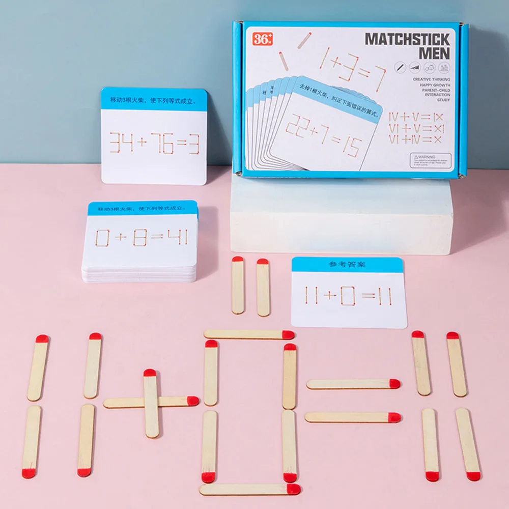 Children's Wooden Moving Matches Puzzle Game Children's Odd Geometry Board Toy Thinking Logic Training Puzzle Teaching Toys
Children's Wooden Moving Matches Puzzle Game Children's Odd Geometry Board Toy Thinking Logic Training Puzzle Teaching Toys