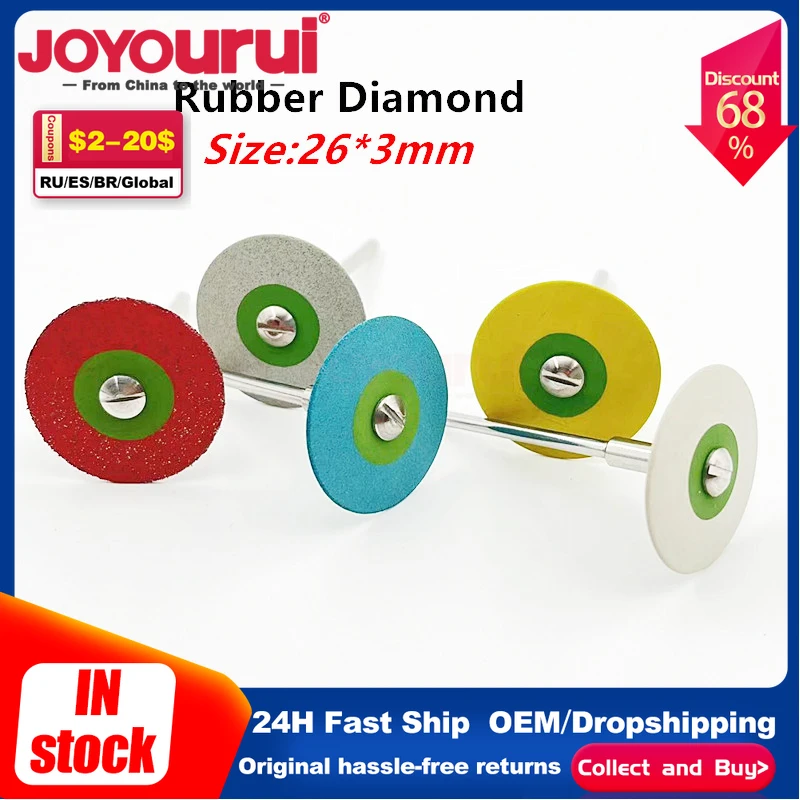 1Pc Dental Rubber Diamond Polish Wheels Saw Polisher Stone Grinding Quick Polishing Ceramics Crowns Burs Materials Polisher
1Pc Dental Rubber Diamond Polish Wheels Saw Polisher Stone Grinding Quick Polishing Ceramics Crowns Burs Materials Polisher