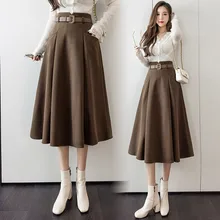 Woolen Pleated Midi Skirts for Young Women 2022 Winter New Mid-length High Waist Large Swing A-line Long Skirt SXHBSQ708
Woolen Pleated Midi Skirts for Young Women 2022 Winter New Mid-length High Waist Large Swing A-line Long Skirt SXHBSQ708