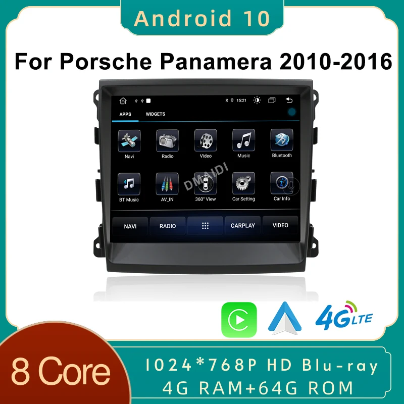 Car Radio Android 10 8Core 4+64GB GPS multimedia player for Porsche Panamera 2010-2016 with IPS HD Screen DSP 4G Carplay 4GLTE
Car Radio Android 10 8Core 4+64GB GPS multimedia player for Porsche Panamera 2010-2016 with IPS HD Screen DSP 4G Carplay 4GLTE
