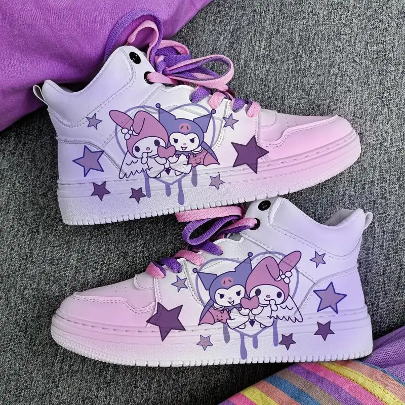Cartoon Anime Style Kawaii Sanrios Kuromi Prints Casual Shoes Summer Sweet Style Breathable Rubber Board Shoes Gifts for Girls
Cartoon Anime Style Kawaii Sanrios Kuromi Prints Casual Shoes Summer Sweet Style Breathable Rubber Board Shoes Gifts for Girls