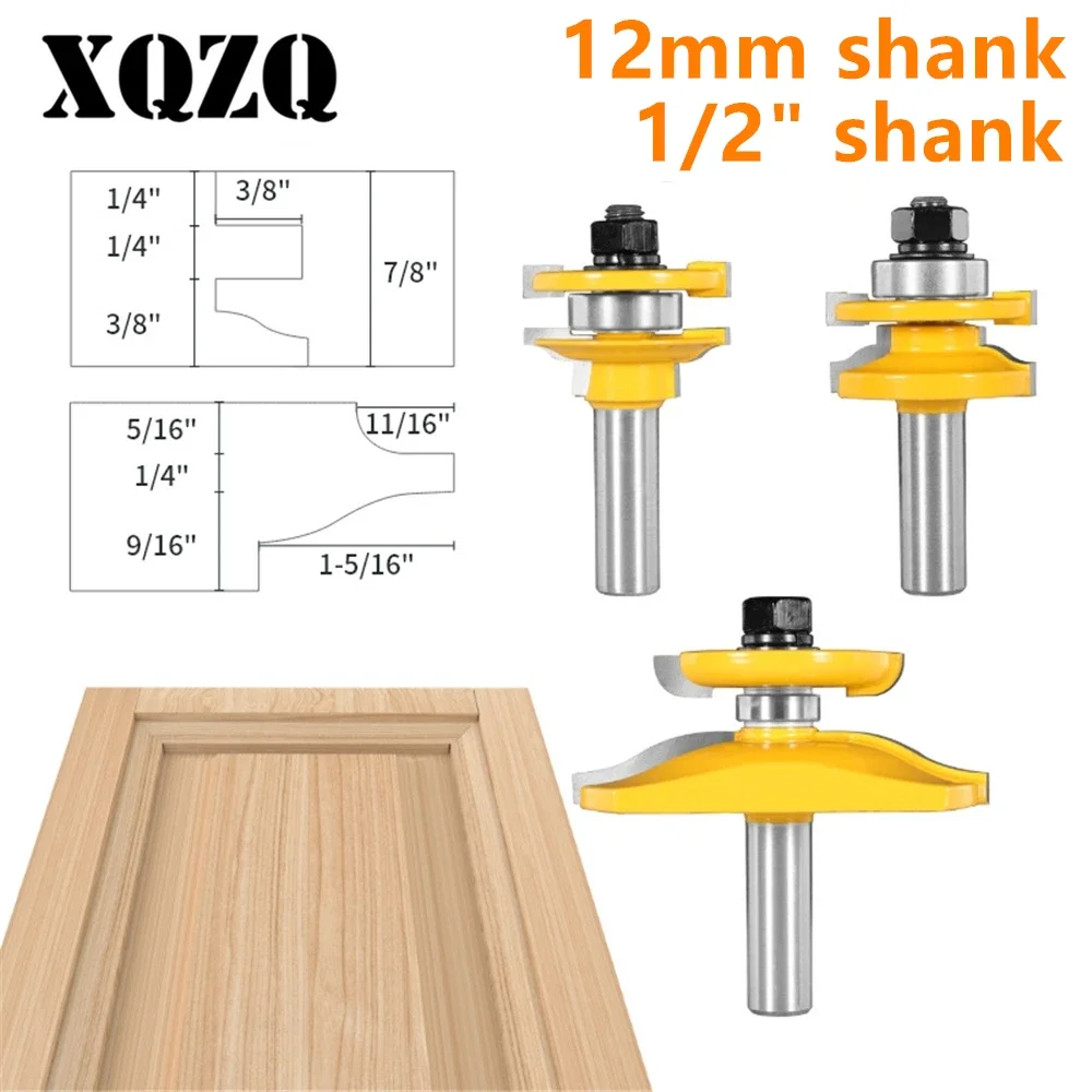 3PCS 12mm 12.7mm Stile&Rail Assembles-Roman Ogee Bit Router Bit Woodeorking Milling Cutter For Wood Face Mill
3PCS 12mm 12.7mm Stile&Rail Assembles-Roman Ogee Bit Router Bit Woodeorking Milling Cutter For Wood Face Mill