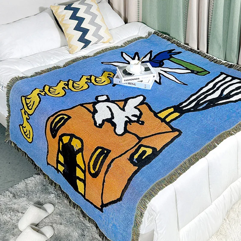 New Four Seasons Sofa Blanket Abstract Aesthetic Tapestry Home Decor Dust Cover Thread Blanket Camping Cartoon Bed Cover
New Four Seasons Sofa Blanket Abstract Aesthetic Tapestry Home Decor Dust Cover Thread Blanket Camping Cartoon Bed Cover