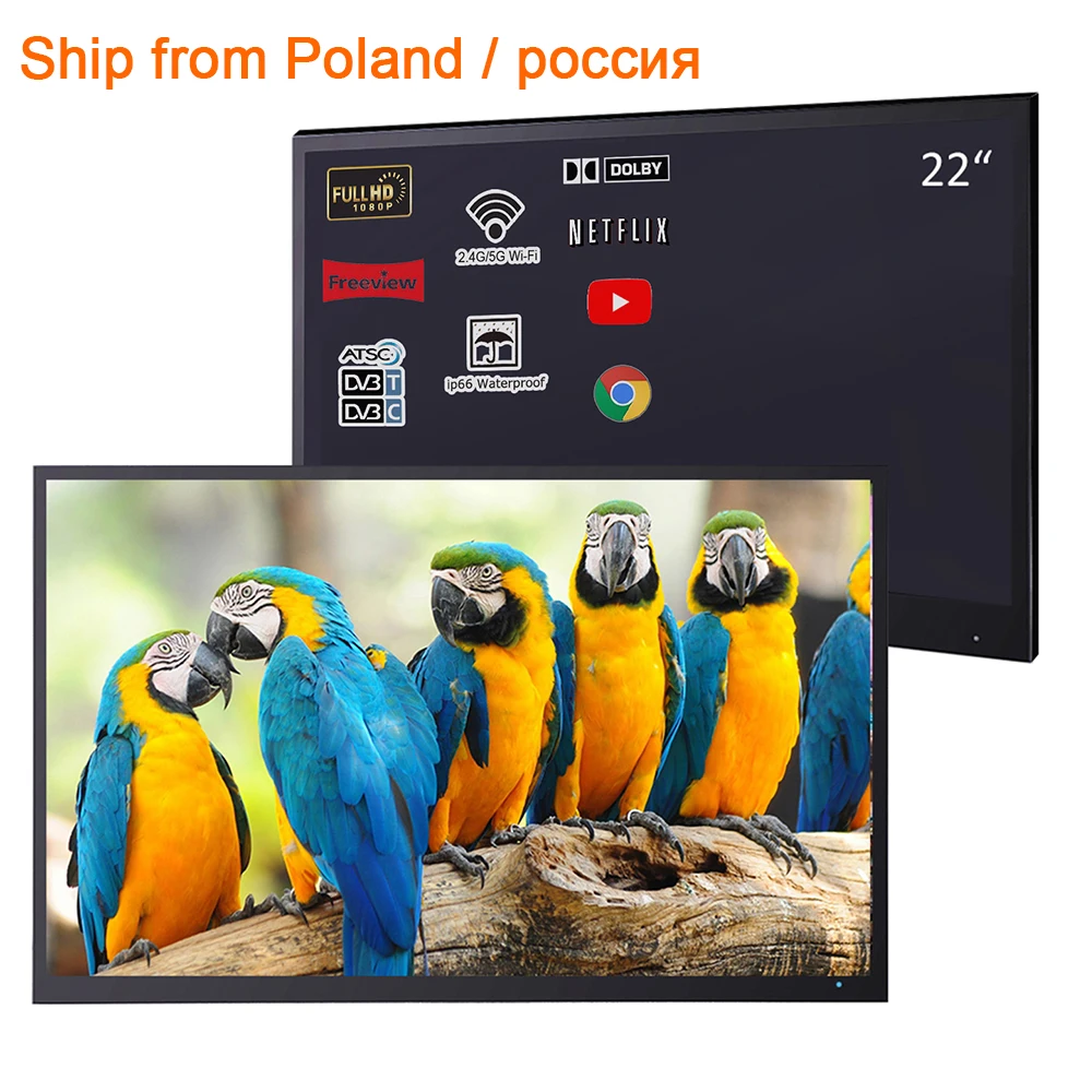 Souria 22 inches Black Bathroom Luxury LED Smart Android WiFi TV Waterproof Decoration Hotel Used Poland Russia Warehouse
Souria 22 inches Black Bathroom Luxury LED Smart Android WiFi TV Waterproof Decoration Hotel Used Poland Russia Warehouse
