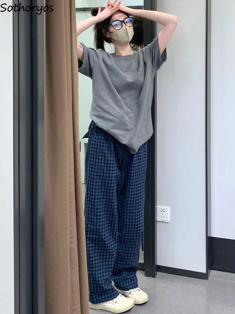Pajama Sets Women Plaid Loose Cozy Retro Causal Simple Stylish Korean Style Ladies Lounge Wear Summer Design Classic Basic Daily
Pajama Sets Women Plaid Loose Cozy Retro Causal Simple Stylish Korean Style Ladies Lounge Wear Summer Design Classic Basic Daily