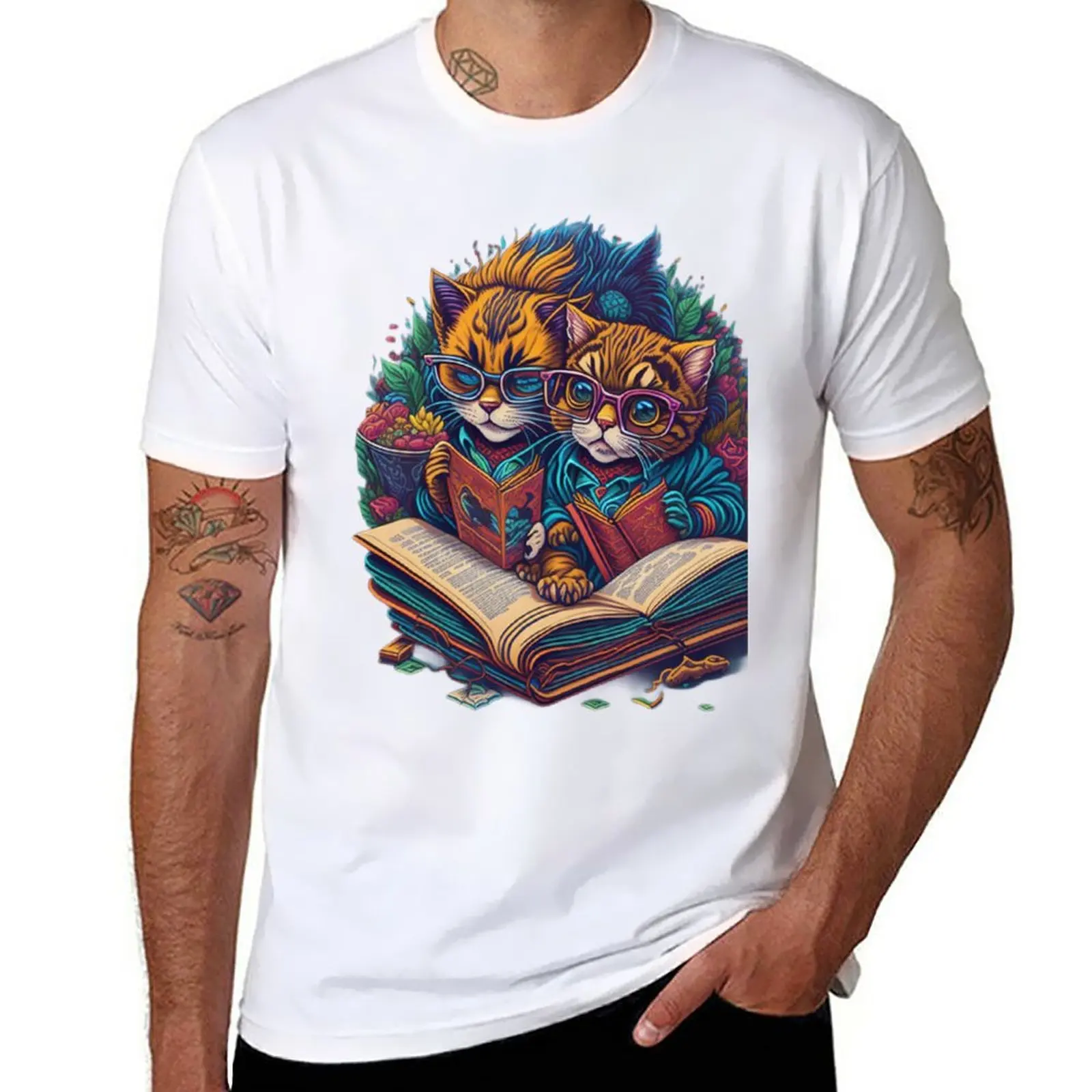 New Book lover cats T-Shirt cute tops plain t-shirt new edition t shirt men clothing
New Book lover cats T-Shirt cute tops plain t-shirt new edition t shirt men clothing