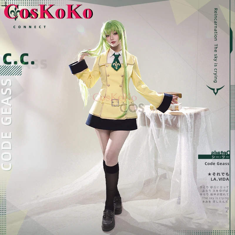 CosKoKo C.C. Cosplay Anime Code Geass Costume Sweet Nifty Yellow Uniform Dress Women Halloween Party Role Play Clothing S-XL New
CosKoKo C.C. Cosplay Anime Code Geass Costume Sweet Nifty Yellow Uniform Dress Women Halloween Party Role Play Clothing S-XL New