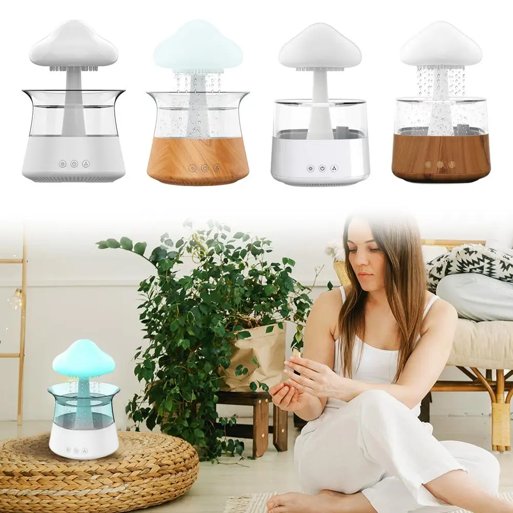 Rain Cloud Night Light Humidifier Mushroom Shape Raining Aroma Sound&7 Mini Light Color Water Drop Diffuser Aromatherapy Le R3A3 
Rain Cloud Night Light Humidifier Mushroom Shape Raining Aroma Sound&7 Mini Light Color Water Drop Diffuser Aromatherapy Le R3A3