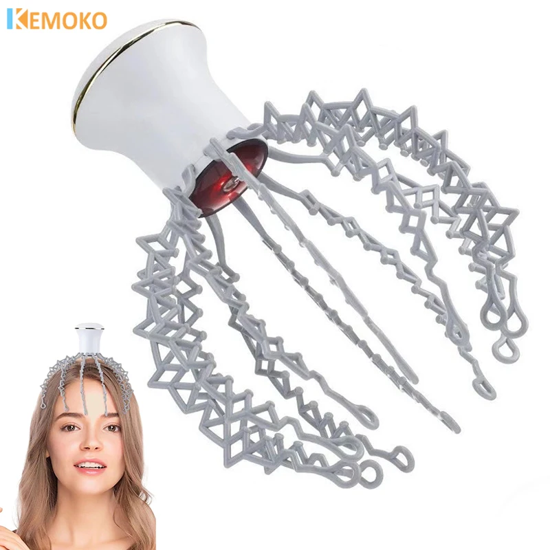 

Electric Octopus Claw Scalp Massager New Hands Free Therapeutic Head Scratcher Relief Rechargable Stress Relief Hair Stimulation