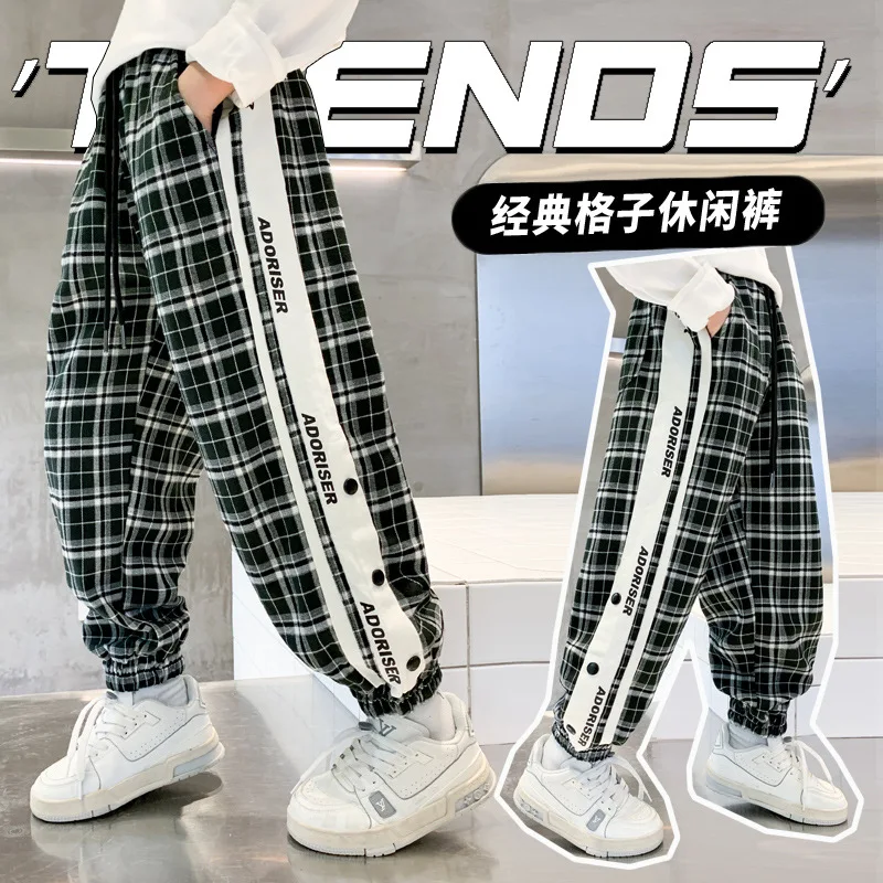 Plaid Pants Boys Trend Loose Drawstring Wide Leg Pants Streetwear Girls 2022 Hip Hop Casual Trousers Fashion Kids Pants
Plaid Pants Boys Trend Loose Drawstring Wide Leg Pants Streetwear Girls 2022 Hip Hop Casual Trousers Fashion Kids Pants