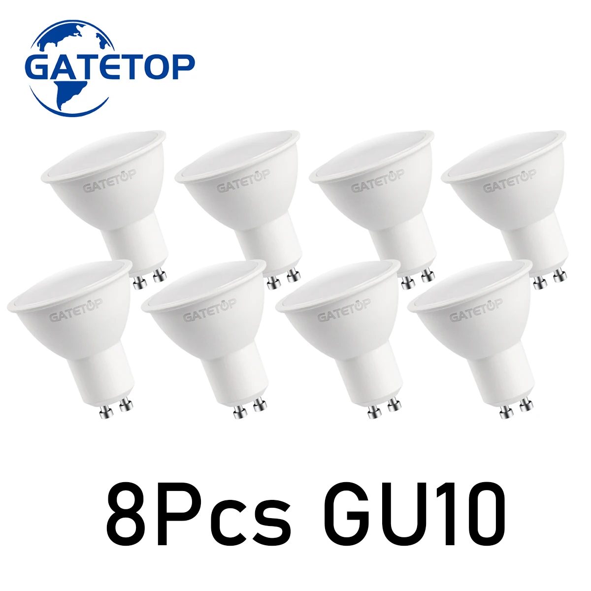 

8PCS Foco Led Spot GU10 Light AC220V AC120V No Flicker Warm White Light 3W 5W 6W 7W 8W Replaceable 20W 30W 50W Halogen Lamp