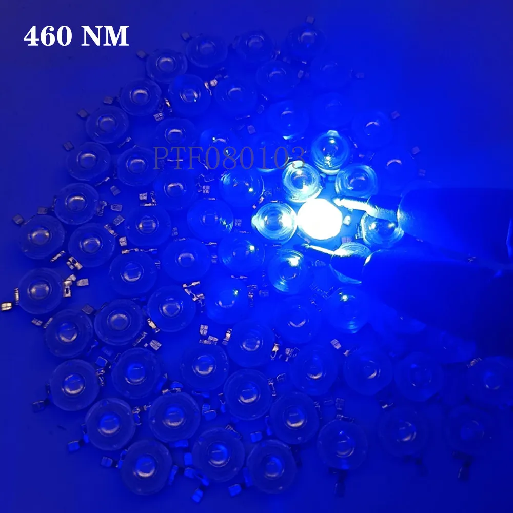 

3W Blue 465-470NM High Power LED Emitter diode 700mA 3.2-3.6v led with 20mm Star Platine Heatsink