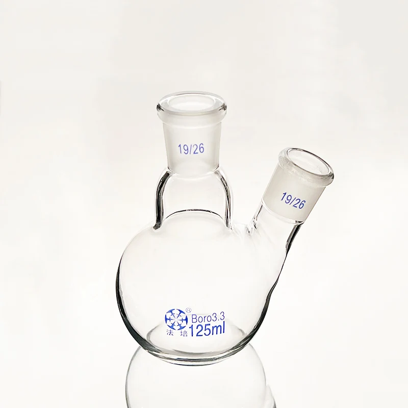 FAPEI Two-necked flask oblique shape,with two necks standard ground mouth 125mL 19/26,Two-necked flat bottom flask
FAPEI Two-necked flask oblique shape,with two necks standard ground mouth 125mL 19/26,Two-necked flat bottom flask